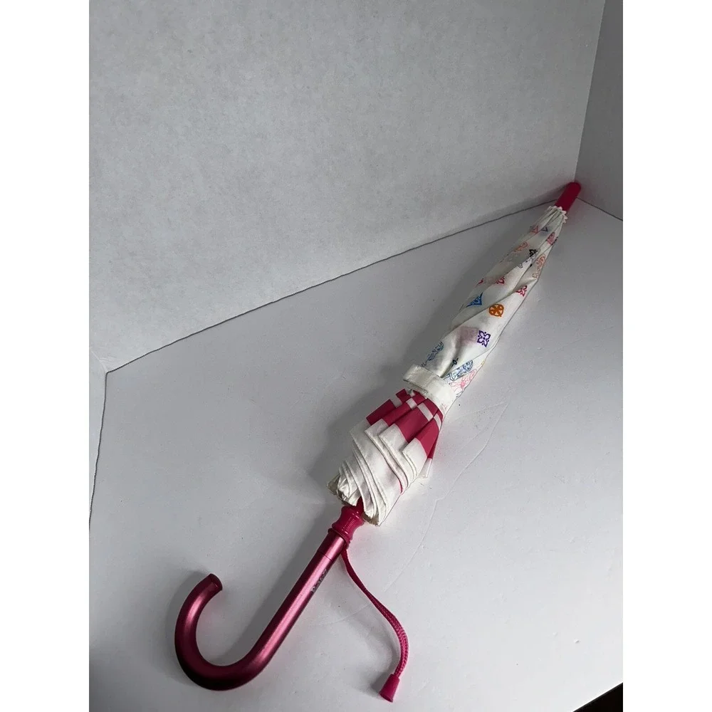 2004 Bratz Kids‎ Umbrella Pink Handle White with Character Prints Fun Design